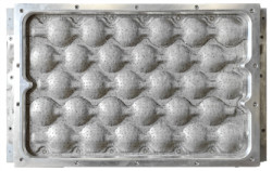 Customized Fruit Tray Pulp Moulded Products support Straw / Wood pulp molds