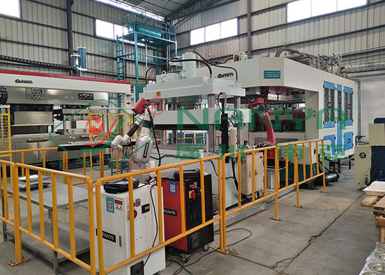 Paper Pulp Plate Tableware Making Machine Dry And Cut In Mold CE Certificate