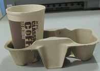 Coffee Cup Holder Pulp Moulded Products with Good Plasticity / Support Customize