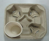 Coffee Cup Holder Pulp Moulded Products with Good Plasticity / Support Customize