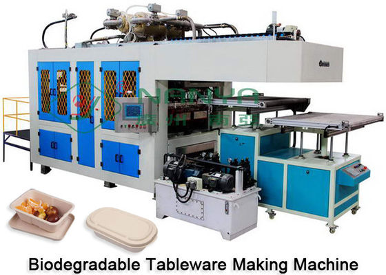 Paper Pulp Plate Tableware Making Machine Dry And Cut In Mold CE Certificate