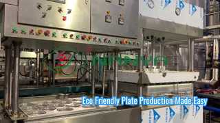 Semi-automatic pulp molding machine for plate/ Manual tableware products making